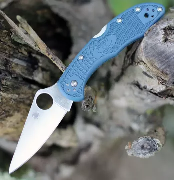 Spyderco Delica 4 Dark Cyan FRN Satin K390 Blade Folding Knife